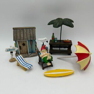 8 pc Beach Themed Fairy Garden Decoration Figures Bundle